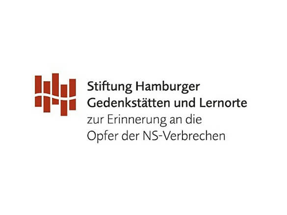 Logo der Stiftung Hamburger Gedenkst&auml;tten und Lernorte mit Schriftzug zur Erinnerung an die Opfer der NS-Verbrechen