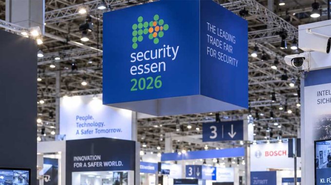 Messehalle bei einer Sicherheitsmesse