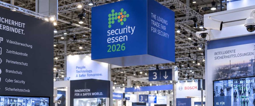 Messehalle bei einer Sicherheitsmesse