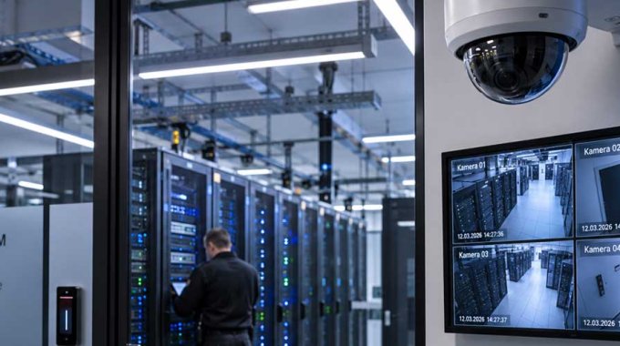 Serverraum mit Kameraüberwachung