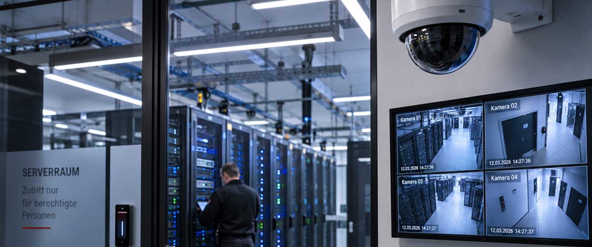 Serverraum mit Kamera&uuml;berwachung